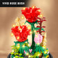 HOGOKIDS Flower Bouquet Building Kit - 596 PCS LED Rose Blocks, Red - HG-18471, Ideal Birthday/Valentine's Gift for Adults