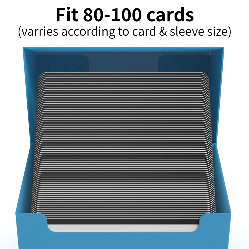 Rayvol 5 Card Deck Box With 2 Dividers/Box - Set Of 5 Card Boxes For Tcg (Blue, Red, Green, Black, White)