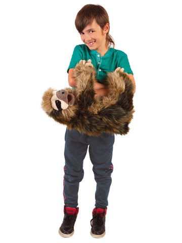Folkmanis 3131 Three-Toed Sloth Hand Puppet, One Size, Multicolor