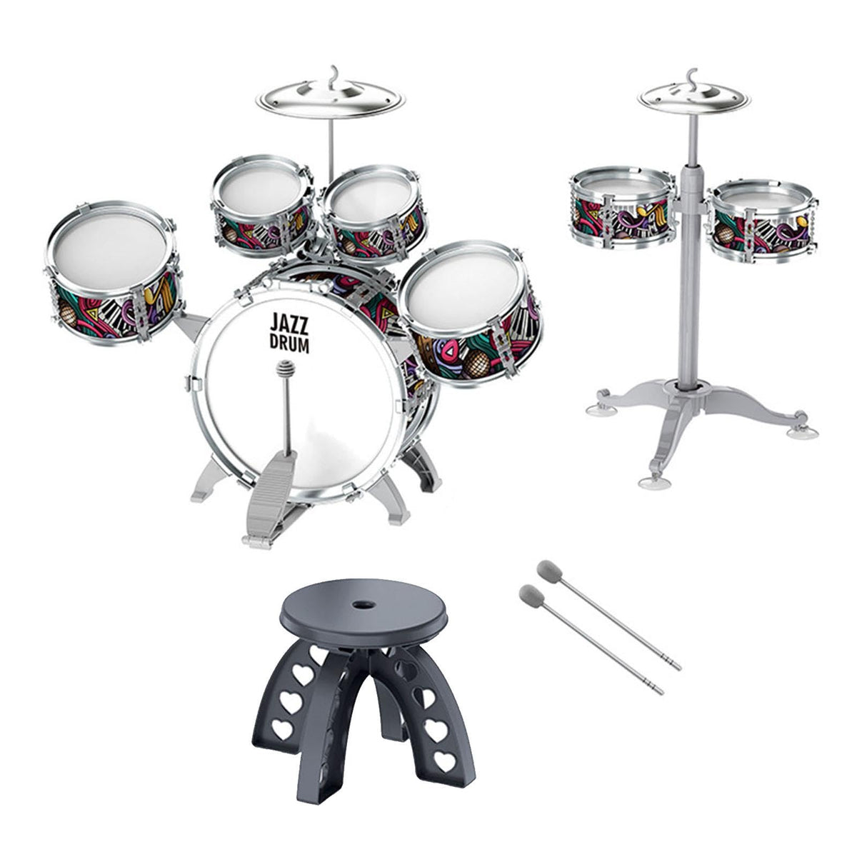 Calandis Beginners Kids Drum Set Music Enlightenment For Kindergarten Preschool Party Style A | Sets & Kits | Drums | Percussion