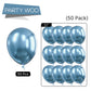 Partywoo Metallic Blue Balloons, 50 Pcs 12 Inch, Balloon Garland Or Arch Decorations, Unisex, Birthday, Wedding