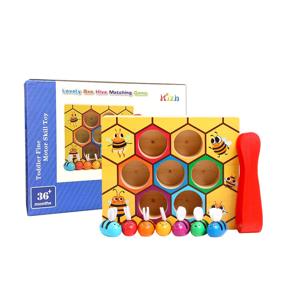 Montessori Wooden Bee Hive Matching Game