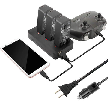 Hanatora Battery Charger (Indoor and in-car) for Parrot Anafi/ANAFI Base/ANAFI Extended/ANAFI FPV/ANAFI Thermal/ANAFI Work,Multi