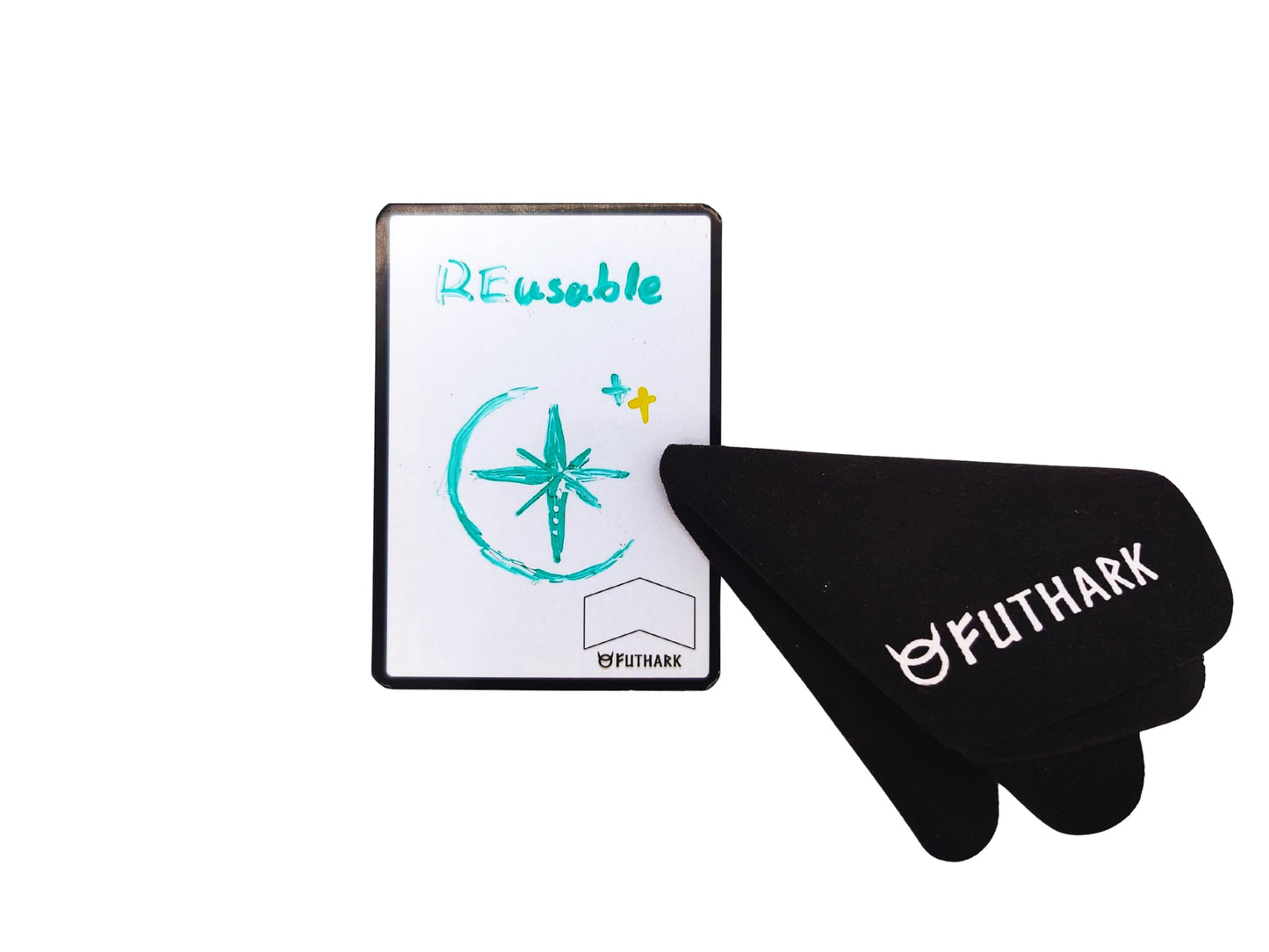 Futhark Dry Erase Mtg Tokens Set Of 60 Cards - Reversible Reusable Double-Sided Universal Tokens Proxy Card For Magic: The Gathe