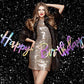Tatuo Iridescent Happy Birthday Banner Sign Shiny Happy Birthday Banner Changeable Garland Bunting Decoration, Iridescent Party