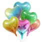 Stimulate Szxxzzmy 18 Assorted Gradient Color Heart Shaped Balloons 18 Inches 6 Kinds Of Rainbow Party Foil Balloons, Foil Ballo