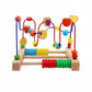 Merishopp HandEye Coordination ThreeTrack Bead Maze Early Learning Wooden Bead Maze Fine Movement Skills Wooden Activity Toy S