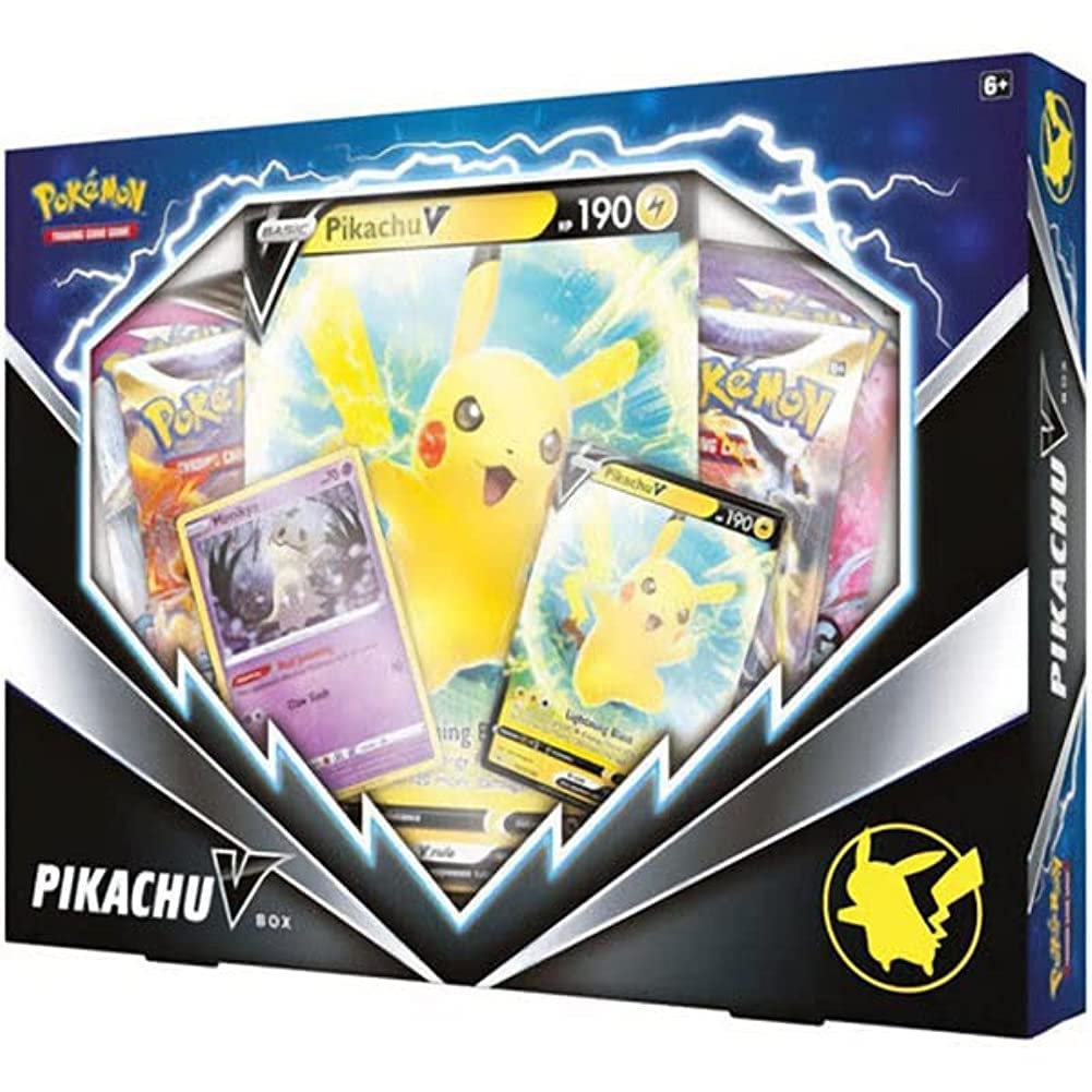 Pokemon TCG Pikachu V Booster Box - 4 Booster Packs + Promo - Multicoloured