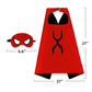 Mizzuco Superhero Capes For Kids Cloak With Mask Halloween Costumes And Party Dress Up 2Pcs(Purple+Red