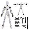 DANONI Titan13 Robot Action Figure Lucky Robot 13 Action Figures Creative 3D Printed Action Figure  Multi Jointed Action Figures Desktop Decorations for Kids mature-themed (White 1pc)