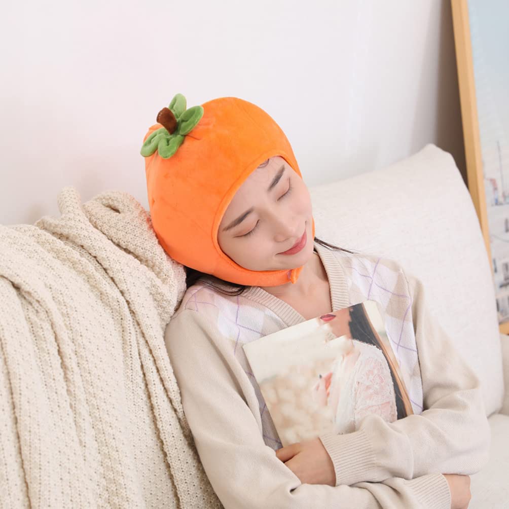 NOLITOY Funny Persimmon Hat, Plush Party Headgear Costume Accessory for Festive Event Photo Video Props Dress Up Decor