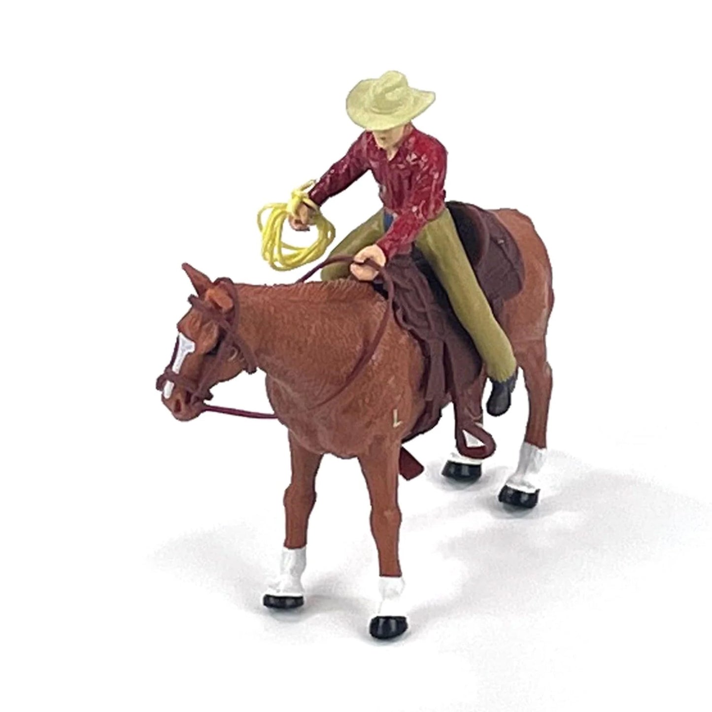 Big Country Toys Cowboy Figurine – Hand-Painted 1:20 Scale Ranch & Rodeo Collectible (6666 Ranch Cowboy And Quarter Horse)