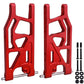 GoHobby Aluminum Rear Lower Suspension Arms Set for ARRMA Mojave 6S BLX Upgrades 1/7 Scale Desert Truck, Replaces ARA330607 (Red