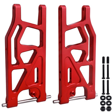GoHobby Aluminum Rear Lower Suspension Arms Set for ARRMA Mojave 6S BLX Upgrades 1/7 Scale Desert Truck, Replaces ARA330607 (Red