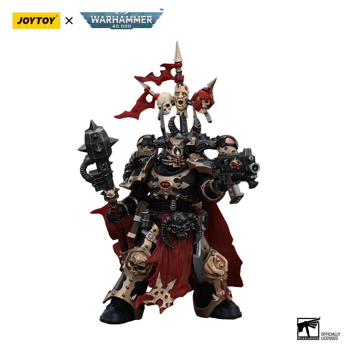 JOYTOY Warhammer 40k Chaos Space Marines Black Legion Chosen Champion with Bolter and Power Maul 1:18 Scale 4.96in Action Figure