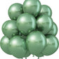 Jobkoo Metallic Green Balloons, 12Inch Chrome Dark Green Balloons 30Pcs Retro Sage Olive Green Metallic Party Balloons Hunter Gr