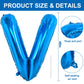 Toniful 40 Inch Large Blue Letter V Balloons Giant Alphabet Letter Balloons,Foil Mylar Big Balloons For Birthday Party Anniversa