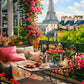 Tulip N Turtle An Evening In Paris Diy Acrylic Paint By Number Kit For Adults Beginner Canvas Painting By Number Acrylic Paintin