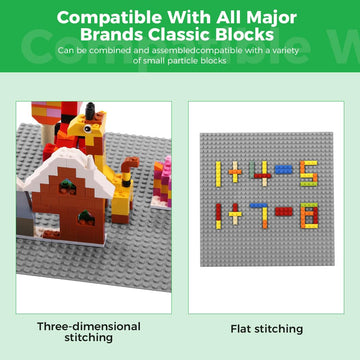 Etarnfly Classic Baseplates Building Plates-8 Pack 10'' X 10'' Building Boards,100% Compatible With All Major Brands And Activit