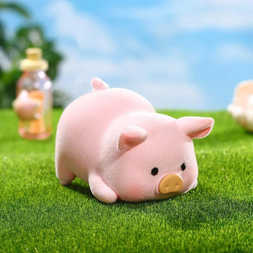 Maidimiao Flocking Cute Piggy Daily Life 1Pc Pig Blind Box Bags Figures Collectible Toys Birthday Gifts Miniature Figurines Dect
