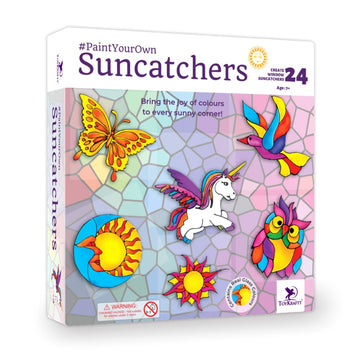 Toykraftt Glass Painting Window Art Suncatchers - Diy Art N Craft Set, Painting Kit For Kids 7 To 12 Years Old, Glass Painted Wi