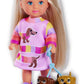 Simba 105733688 Evi Love Dogs, Doll With Two Cute Dachshunds On A Leash, 12 Cm Toy Doll, From 3 Years