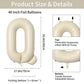 Biapian 40 Inch Letter Q Balloons, Giant Cream Q Foil Balloon, Big Single Alphabet A-Z Balloons, Beige Large Aluminum Q Balloons
