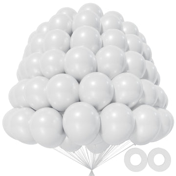 Kawkalsh 200Pcs 5 Inch White Balloons, Small Mini Latex Balloons For Party Birthday Baby Shower Anniversary Festival Arch Garlan