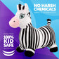WADDLE Bouncy Hopper Inflatable Animal Hopping Plush  Indoor and Outdoor Toy for Toddlers and Kids  Pump Included  Boys and Girls Ages 2 Years and Up (Zebra)