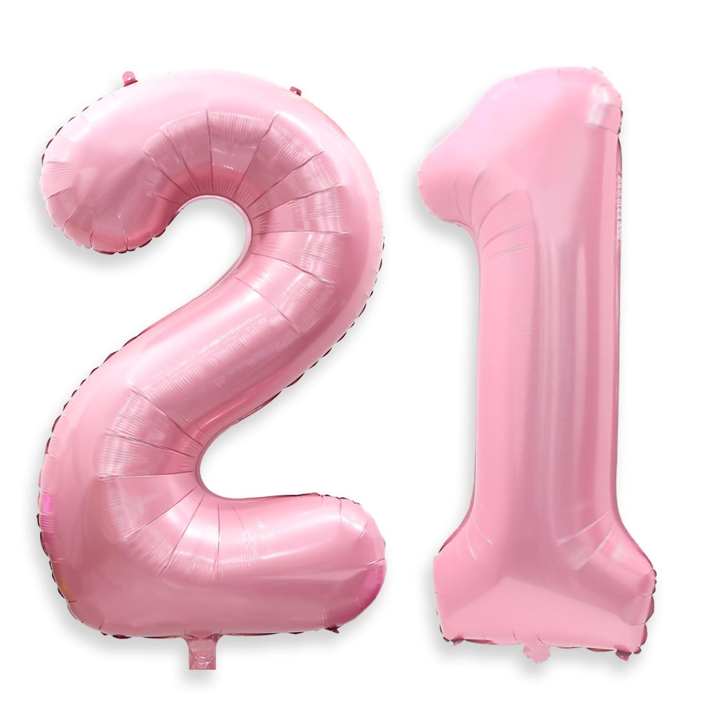 40 Inch Pink 21 Balloon Numbers, Large Number 21 Balloons Pink Foil Number Balloons, Light Pink 21st Foil Birthday Balloons for 