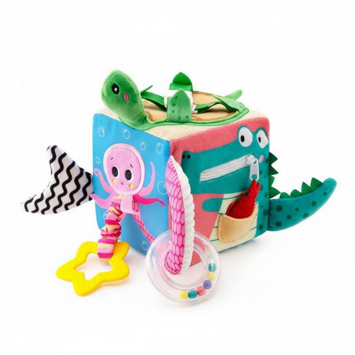 Club BollywoodDressing Skills Toy Early Education Soft Activity Cube Improves HandEye Coordination Cloth Learning Cube For Infa
