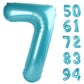 Pearlescent Blue 7 Balloon, Number Balloons 40 Inch, 7Th Birthday Decorations For Girls Boys Kids, Party Decoration For Women Me