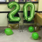 Paticool 40 Inch Green Number Balloon 2, Large Number Foil Balloons Mylar For Girl Boy Birthday Party Celebration Decorations Su
