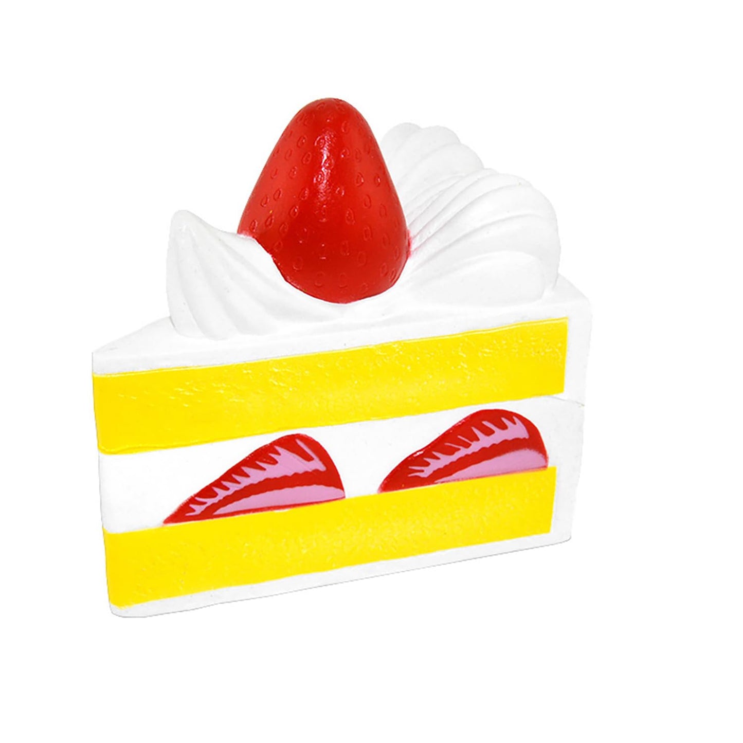 Kiibru Strawberry Shortcake Squishy Birthday Cake Squeeze Colossal Slow Rising Squishies Scented Toy Gift(White)