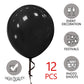 18 Inch Black Balloons 12 Pack Large Latex Party Balloons Round Helium Balloon For Halloween Birthday Party Anniversary Festival