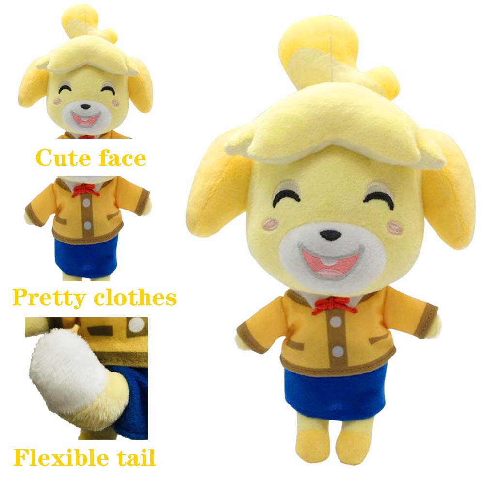 Ycixri Animal Crossing New Leaf Plush Toy Suitable For Collection, Animal Crossing: New Horizons Stuffed Doll Toy For Boy Girl Christmas Halloween Birthday Gift, 8“ (Isabelle)