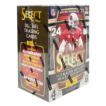 2021 Panini Select Football Nfl Blaster Box - 24 Trading Cards - Exclusive Red & Blue Prizm Die-Cuts