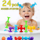 Createview Suction Bath Toys For Baby, 24 Piece Starter Set Suction Cup Toys Preschool Sensory Fidget Toys For Toddlers 1-3 4-8