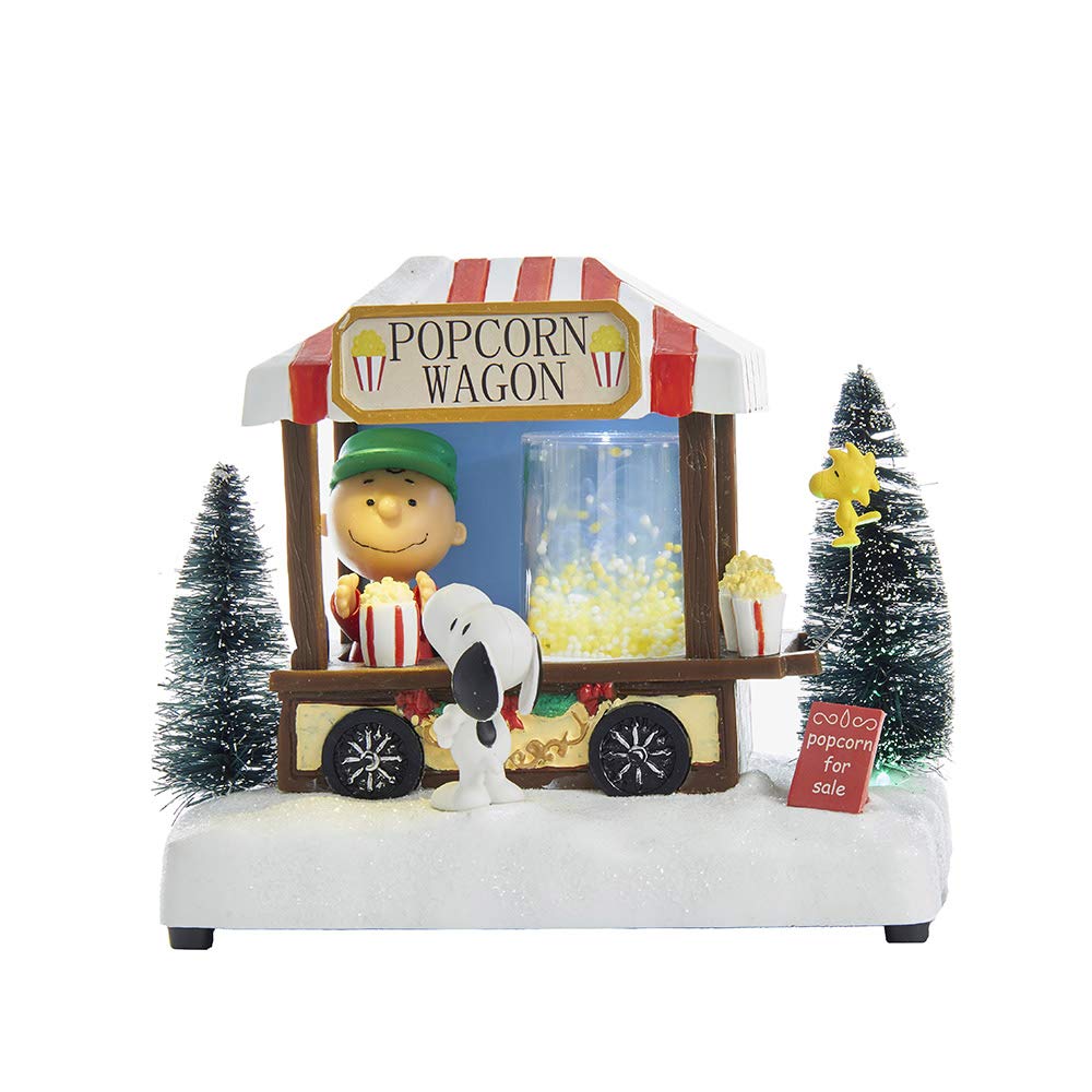 Kurt Adler 7-Inch LED Musical Table Piece - Multicolor Plastic Peanuts© Decor, Model PN5191
