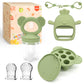 Baby Teething Relief Toys, Baby Fruit/Fresh Food Feeder With Breastmilk Popsicle Molds & Baby Teether Combo Food Grade Silicon F