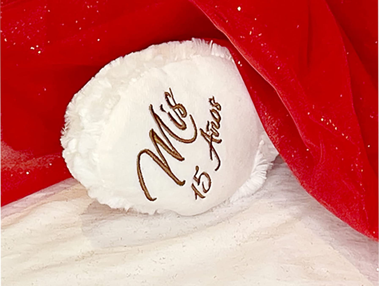 KINNEX COLLECTIONS SINCE 1997 20 Quince Anos Quinceanera Last Doll Teddy Bear with Dress (Centerpiece) ~ B16631-34G (Champane)