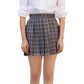 Girl'S School Uniform Plaid Pleated Costumes Skirts (M, Grey White)