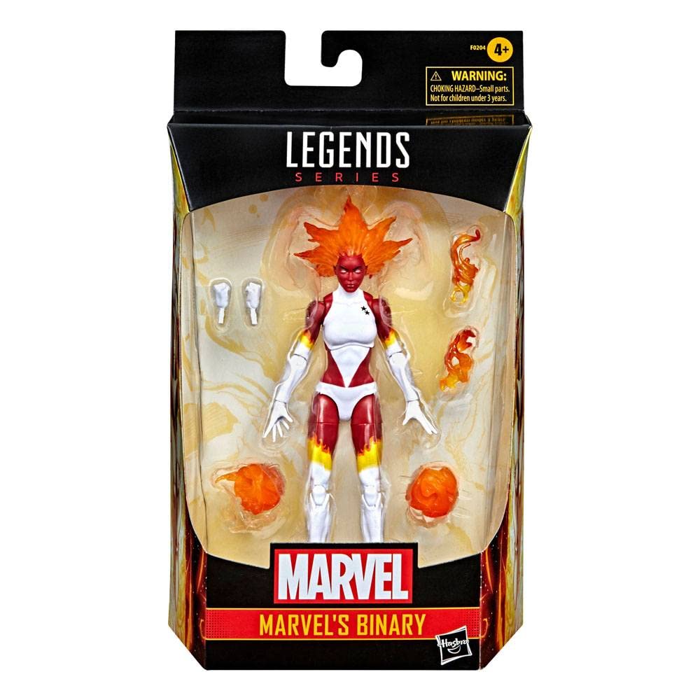 Marvel Legends Series 6-Inch Binary Figure With Premium Design And 6 Accessories