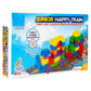 Happy Train Junior Construction Set  60Piece Bright & Colorful Interlocking Building Blocks For Kids Ages 3+, Creative Stem To