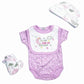 Reborn Baby Dolls Clothes Outfits 22 Inch Girl Clothing Accessories 5 Pcs Set For 20-23 Inch Newborn Reborn Dolls