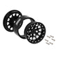 INJORA 1.3 Beadlock Wheel Rims - Aluminium Wheel Rims 23g -3.75mm for SCX24 TRX4M Upgrade 1/24 1/18 RC Crawler Car (Black)