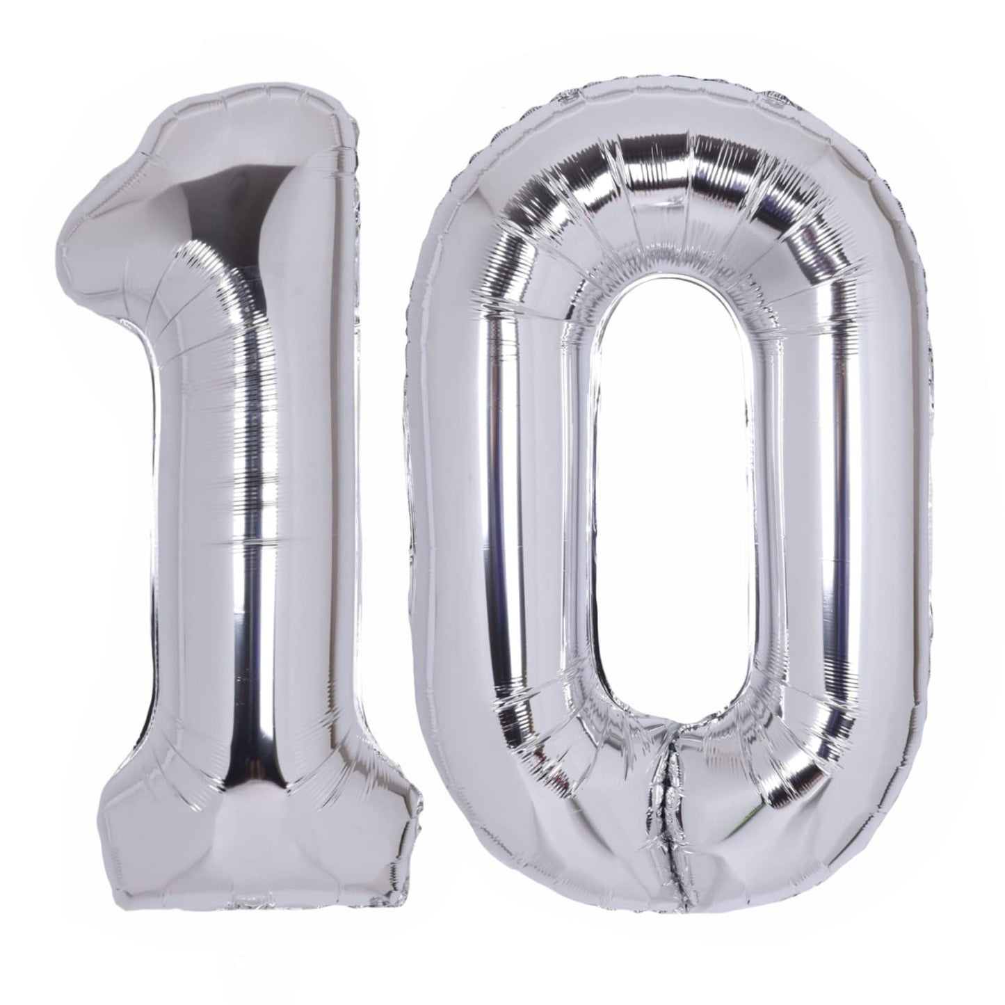 40 Inch Number 10 Balloon Silver Jumbo Giant Big Large Number 10 Foil Mylar Silver Balloons 10Th Birthday Party Anniversary Deco