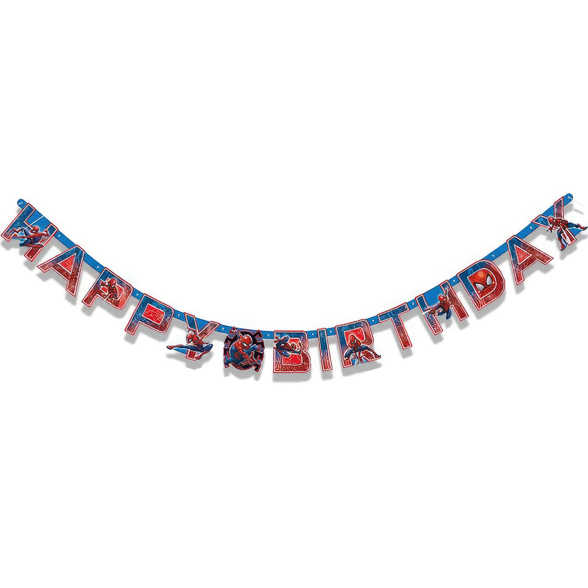 Unique SpiderMan Birthday Jointed Banner  6.4 Ft, 1 Pc