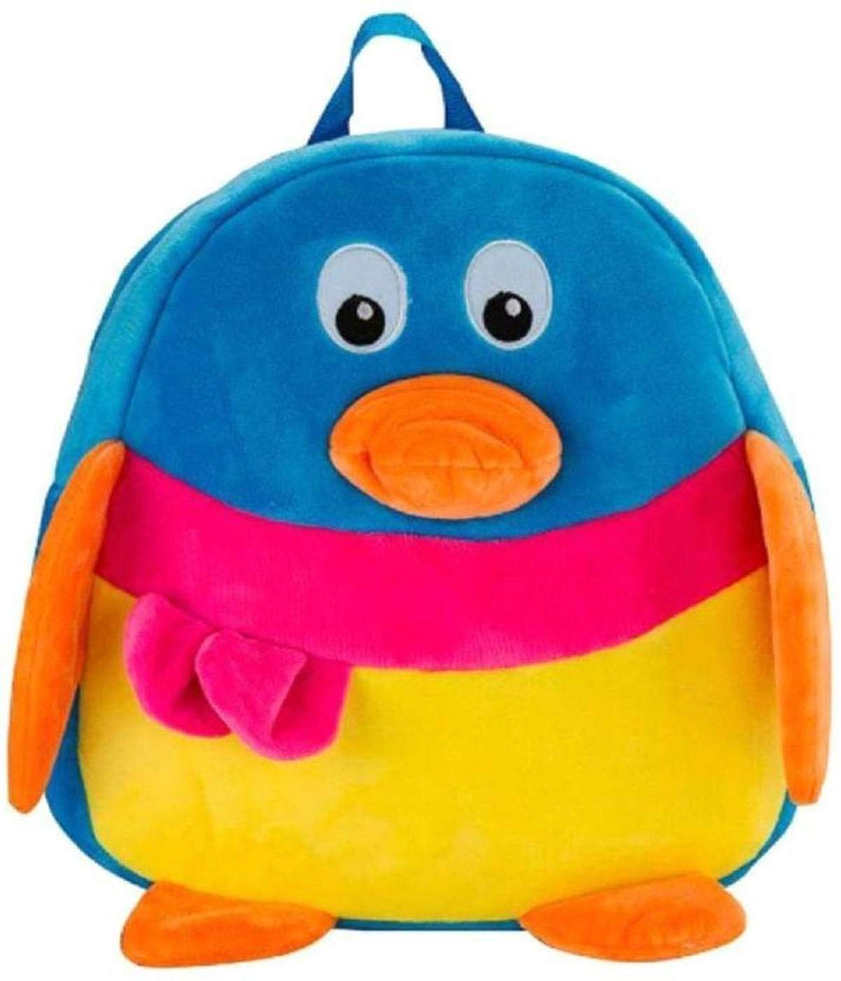 Blue Tree Duck Kid'S Soft Plush Multi Color Cartoon Backpack For Travelling, Picnic Bag, Gift Purpose (Duck 3-5 Years)