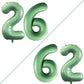 Goer Number 26 Balloons For 26Th Birthday Party Decorations,42 Inch Jumbo Foil Helium 62 Balloons For 62Nd Birthday 2026 New Year Eve Graduation Party Decoration (Sage Green)